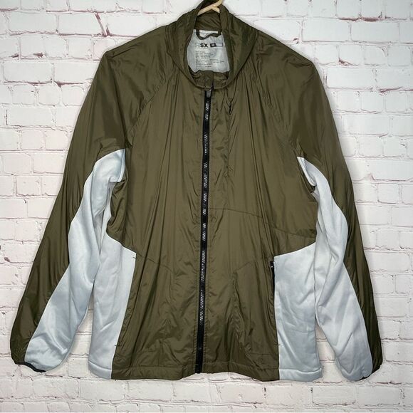 MSX by Michael Strahan Green Full Zip Jacket Coat Lined Nylon Mens Medium - Picture 3 of 7